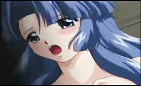 Sexy Blue Haired Hentai Hottie Has Her Soaking Wet Pussy Pounded by Her Man's Rock Hard Cock