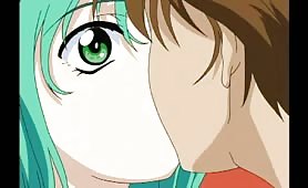 Green Haired Hentai Schoolgirl Caught Having Her Pussy Licked