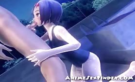 Young 3D girl fucks and gets fucked by a guy